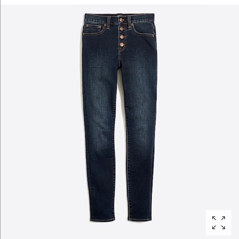 J.Crew Factory 9" high-rise skinny jean button fly